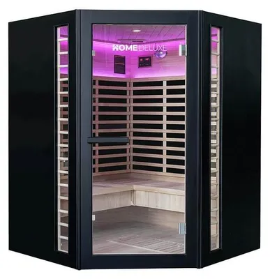 Produktbild von HOME DELUXE Infrarotkabine NERO XXL – Schwarz, Hemlock (190 x 150 x 150 cm) | s Design & leichte Montage