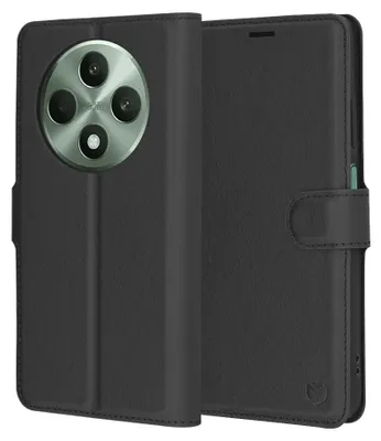 Produktbild von Techsuit Leder Folio Book Wallet Klapphülle für Oppo Reno12 F/Reno12 FS - Schwarz