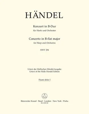 Produktbild von Konzert B-Dur HWV294 für Harfe und Orchester Flöte 1