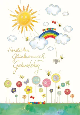 Produktbild von Geburtstag`s Art - Glückwunschkarte im Format 11,5 x 17
