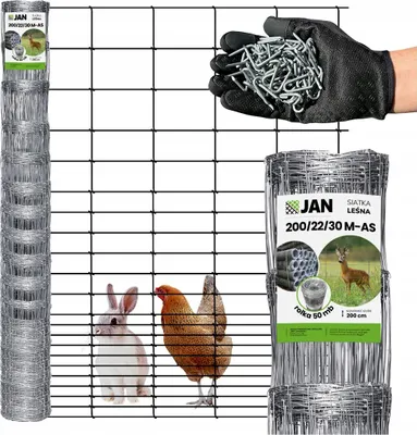 Produktbild von Wildschutzzaun - 200/22/30 - 50 m - Verzinkt - Wetterfest - Robust und langlebig