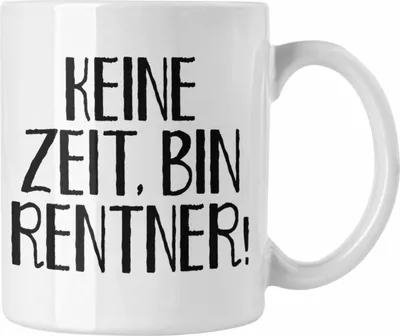 Produktbild von Trendation - Rentner Tasse Geschenk Ruhestand Frau Mann Renteneintritt Geschenke für Männer Frauen Lustig Rentnerin Pensionierung Kollegin (Weiß)