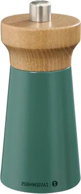 Obrázok produktu pre Keramický mlynček na korenie v dizajne dubového dreva, priemer 12 cm
