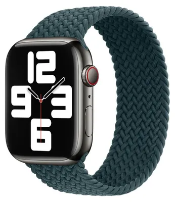 Image de Apple Solo Strap tressé pour l'Apple Watch | 44/45/46/49 mm - Taille 3 - Rainforest