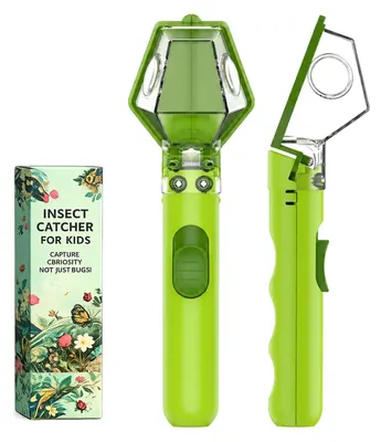 Insektenfänger mit Lupe, lebend, für Spinnen & Insekten, grün