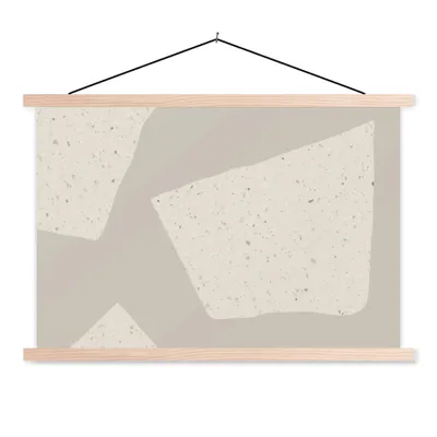 Produktbild von MuchoWow® Textilposter Terrazzo - Abstrakt - Pastell - Muster 120x80 cm mit holzfarbenen Rahmen - Aufhängeset