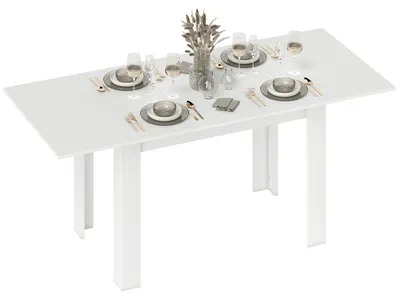 Produktbild von Ausziehbarer Esstisch fš¹r 6-8 Personen, 140-180 x 80 cm, Wei?