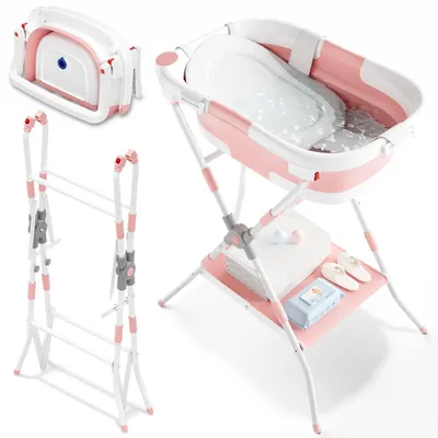 Productafbeelding van Solidchoice - 3-in-1 Opvouwbare Babybadkuip met Ondersteuningsnet