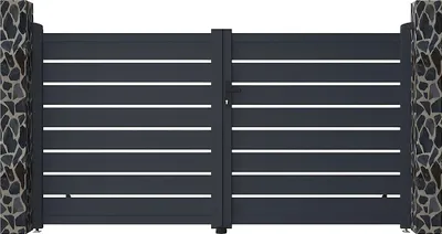 Produktbild von Aluminium-Drehtor L 305 x H 158 cm anthrazit PRIMO