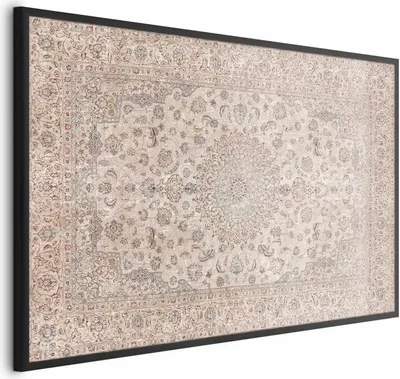 Produktbild von Posterpapier Poster - Sand Carpet - Worn Persian Rug with Rich Ornamental Motifs 90x60 cm Orient n-C-10044-ao-a