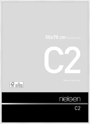 Produktbild von nielsen Aluminium Bilderrahmen C2, 50x70 cm, Weiß Glanz