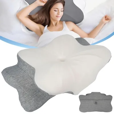 Produktbild von Nacken Therapiekissen Ergonomisches Orthopädisches Kissen, Memory-Foam-Kissen