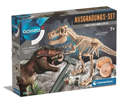 Produktbild von Ausgrabungs-Set T-Rex & Fossil Modellier-Set, Experimentierkasten