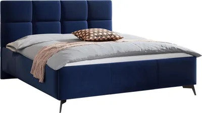 Produktbild von MIRJAN24 Polsterbett Genua, Bett mit Bettkasten, Polsterkopfteil, Gasdruckfeder und Metallfüße (Farbe: Fresh 11, Größe: 160x200 cm)