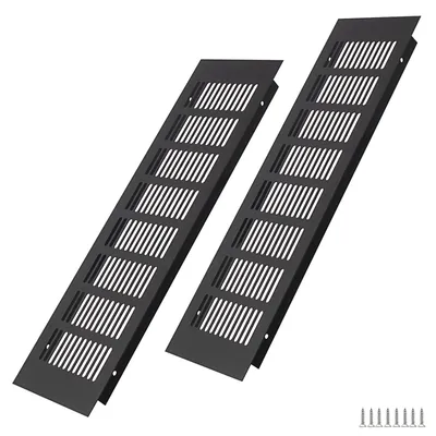 Immagine prodotto di Griglia di ventilazione quadrata - Alluminio - Nero - 350 x 100 mm
