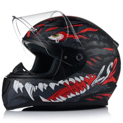 Zdjęcie produktu dla Kask Ls2 Ff353 Rapid Ii Kaiju Matt Black Red Rozm Xl (61-62)
