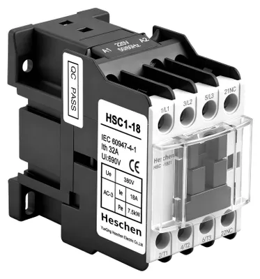 Motorschütz 18A 220V AC 3NO+1NC 7,5kW DIN-Schiene