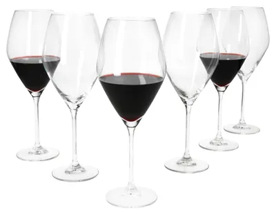 Zdjęcie produktu dla 6x Doyenne kieliszki do czerwonego wina 280ml z nóżką duże kieliszki do wina uroczystości weselne
