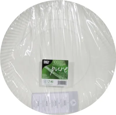 Zdjęcie produktu dla Papstar runde Pappteller weiss Durchmesser 34 cm 100 Stück