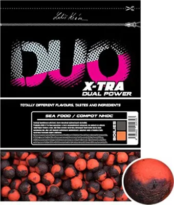 Zdjęcie produktu dla LK Baits DUO X-Tra Boilies Sea Food/Compot NHDC 30 mm, 1 kg