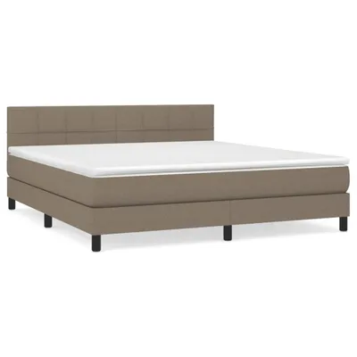 Produktbild von vidaXL Boxspringbett mit Matratze Taupe 180x200 cm Stoff
