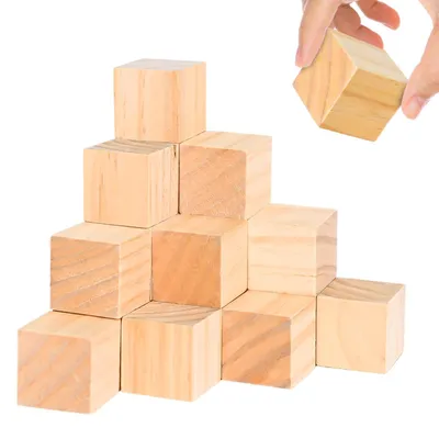 Image de 28 cubes en bois pour des projets créatifs