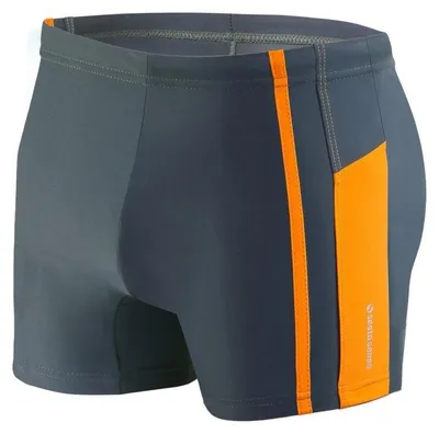 Produktbild von Sesto Senso Herren Badehose Schwimmhose Badeshorts 357, Farbe: Grau/Gelb, Große: 4XL