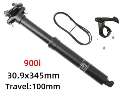 Obrázek produktu pro Teleskopická sedlovka, hydraulický pohon s lanovým ovládáním, nastavitelný zdvih, 30,9 x 345 mm