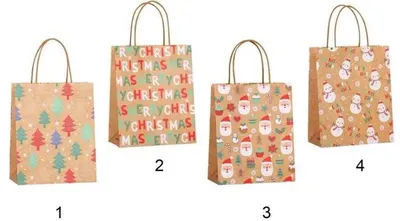 Imagen del producto de Bolsa de regalo mediana, diseño variado, 23 x 18 cm