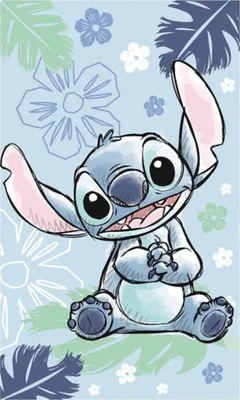 Immagine prodotto di Asciugamano per bambini Lilo e Stitch Ohana blu 30x50 cm