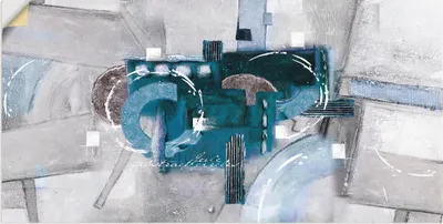 Produktbild von ARTland Wandbild, selbstklebend Abstrakte blaue Kreise Größe: 150x75 cm
