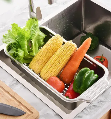 Immagine prodotto di Cestello estraibile - Acciaio inox - Adatto per pasta e verdure