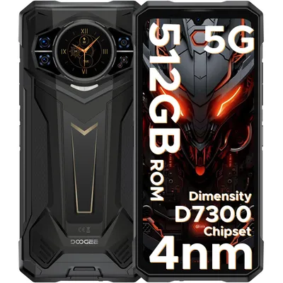 Produktbild von Doogee S200 Plus, 17,1 cm (6.72"), 12 GB, 512 GB, 100 MP, Android 14, Schwarz
