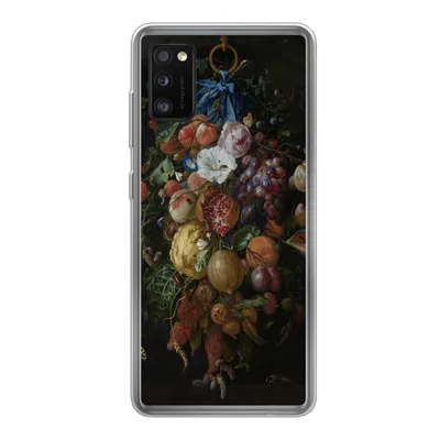 Produktbild von MuchoWow® Handyhülle Schutzhülle Hülle für Samsung Galaxy A41 Früchte und Blumen - Gemälde von Jan Davidsz. de Heem Silikon Softcase Handy Hülle - Mobiltelefon