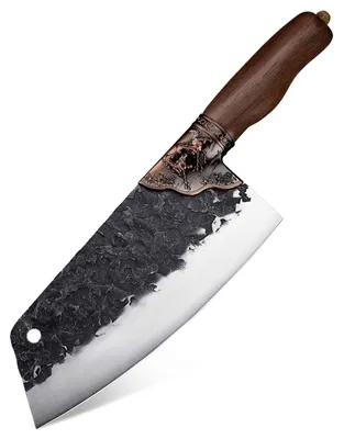 Produktbild von Das besondere Kochmesser, aufwändig verziert. Handgeschmiedetes Hackmesser, Metzgermesser