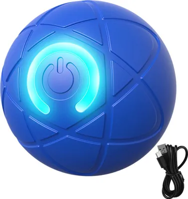 Produktbild von 1 Stück/2 Stück Interaktives rollendes Haustierballspielzeug, per USB wiederaufladbar, automatisch bewegliches Ballspielzeug, elektrisches Hundespielzeug mit LED-Licht für kleine/mittelgroße/große Hunde