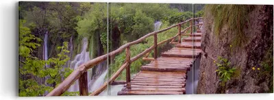 Produktbild von Bild auf Leinwand - Leinwandbild - Park Natur Wasser - 90x30cm - Wand Bild - Wanddeko - Wandbilder - Leinwanddruck - Bilder - Kunstdruck - Wanddekoration - Leinwand bilder - Wandkunst - CA90x30-3962