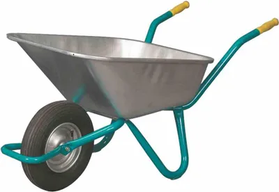Produktbild von Schubkarre BAU 90 Metallmulde 90 l mit Kreuz-Chassis, Schlauchbereifung