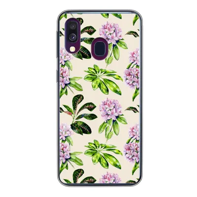 Produktbild von MuchoWow® Handyhülle Schutzhülle Hülle für Samsung Galaxy A40 Hortensien - Pflanzen - Muster Silikon Softcase Handy Hülle - Handy-Tasche