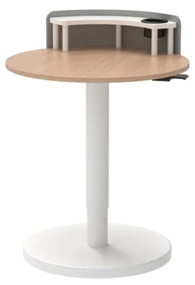 Produktbild von Verstellbarer Laptoptisch Spacetronik Buddy SPR-BUDDY-29-MWL weiß helles Holz