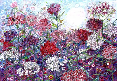 Produktbild von Grafika Puzzle Sally Rich - Sweet William with Butterflies - 1000 Teile