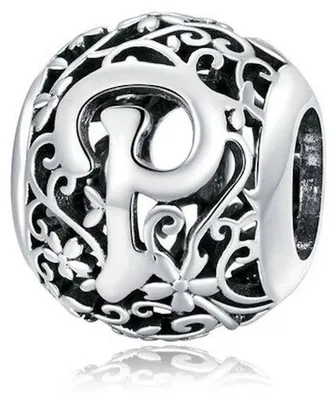 Produktbild von Silberner Charm Romantisch Buchstabe P