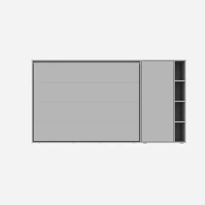 Produktbild von SMARTBett SET M2 Schrankbett 140x200 Horizontal und Schrank Perlgrau