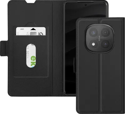Image de Avizar, Etui Xiaomi Redmi Note 14 Pro / 14 Pro Plus Portefeuille Fonction Stand, Noir