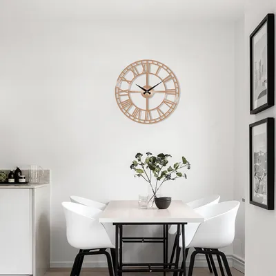 Produktbild von Opviq, Metal- TNL2134, Kupfer, Wanduhren, 48 x 48 cm, 100% Metall (Dicke: 1