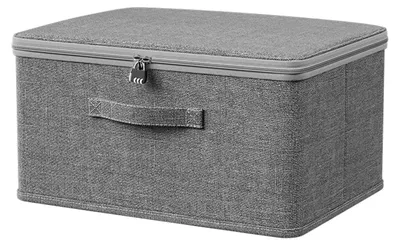Produktbild von Omgoods – Aufbewahrungsbox mit Deckel und Reißverschluss, faltbare Aufbewahrungslösung