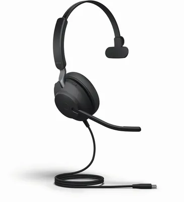 Zdjęcie produktu dla Jabra Evolve2 40, Przewodowa, Biuro/centrum telefoniczne, 20 - 20000 Hz, 113 g, Zestaw słuchawkowy, Czarny
