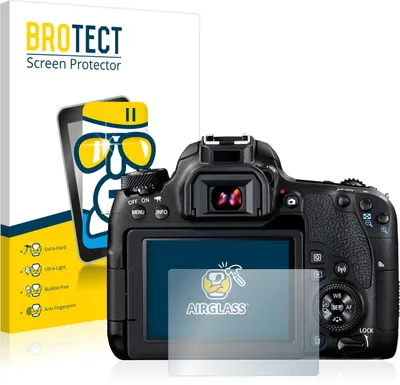 Produktbild von BROTECT Schutzglas für Canon EOS 77D Schutzfolie Panzer Folie Glas Display Schutz klar