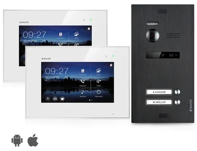 Image de Interphone vidéo pour portail, système 2 fils, écran tactile de 7 pouces, interphone Wi-Fi