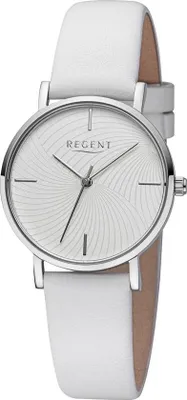 Produktbild von Regent Damen Uhr Lederarmband Leder Armbanduhr Analog weiß URBA746